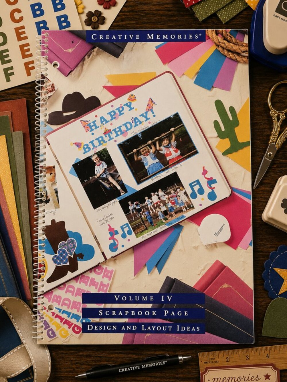 Creative Memories Scrapbook Page Design & Layout Ideas Book Vol IV 1998